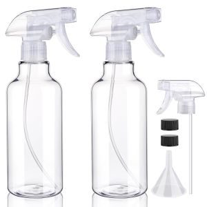 Bộ 2 chai xịt nhựa 16.9oz/500ml màu hổ phách Bình xịt rỗng loại lớn dùng để phun sương hoặc phun trực tiếp thích hợp cho các loại dung dịch làm sạch tinh dầu và sản phẩm chăm sóc tóc.