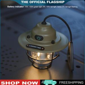 [CHAMAIR MALL]Camping Light 2700K/6500K Emergency Light Lantern IPX4 Waterproof Mini Metal Chandelier Stepless Dimming Type C Charging