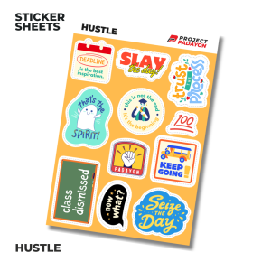 "Hustle" theme stickers by Project Padayon