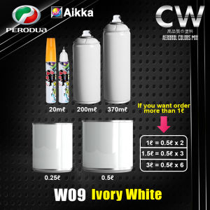[ Ivory White W09 ] 2K Car Paint Kaler Solid Touch Up Pen Aerosol Spray Cat Tin DIY Cat Spray Kereta