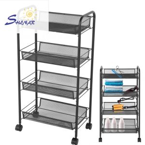 RAK MULTIFUNGSI 4 SUSUN SERBAGUNA DENGAN 4 RODA/ RAK DAPUR KAMAR MANDI / TEMPAT PENYIMPAN SHENAR