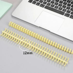 3 สี 12mm มี30ห่วง สันกระดูกงู สันห่วงถอดได้（DIYตัดได้）กระดูกงูเข้าเล่ม สันอ่อน แพ็ค สันห่วงพลาสติก เข้าเล่ม ใช้ซ้ำได้