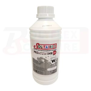 Polyflex Solitaire Tinta Ink Warna White Untuk Mesin DTF Paper Transfer Film 1L