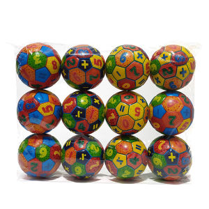 YAFEN 1PC 6.3CM Solid Soft Elastic Ball for Childrens Early Childhood Education Decompression Digital Football Toys