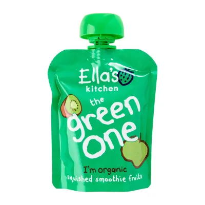 Ellas Kitchen Organic The Green One Squished Smoothie Fruits 90g Baby Food