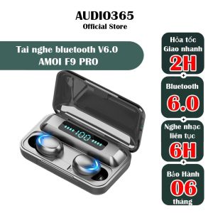 Tai nghe Bluetooth 5.0 Amoi F9 Pro Cao Cấp Cảm Biến Vân Tay Kiêm Sạc Dự Phòng Pin Cực Trâu Nghe Cực Hay Bảo Hành Lỗi 1 đổi 1