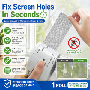 ✨Window Patch Screen Repair Tape Self Adhesive Mesh for Door Window DIY Mosquito Net Hole Fix Window Screen Repair Roll Mosquito Screen Repair Patch Door Curtain Mosquito Net Patch Self Adhesive Screen Tape