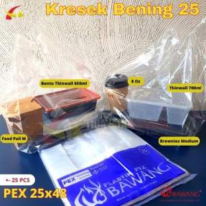 Kantong Kresek Bening PE PEX 25 / Kantong Plastik Bening Bawang 25x48