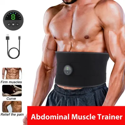 EMS Electric Muscle Stimulator Abs Waist Fitness Vibrating Belt Abdominal Muscle Trainer Weight Loss Slimming Massager
