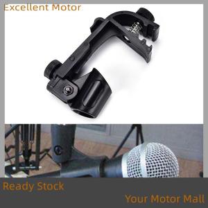 Excellent Ready Stock 1pc Plastic Adjustable Clip On Drum Rim Shock Mount Microphone Mic Clamp Holder
