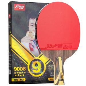Genuine DHS 9002/9006 Professional Table Tennis Racket With Hurricane 8 And Hurricane 3 Rubber FL Handle Shake Hold DHS 7/8/9Star Ping Pong Bats With Case
