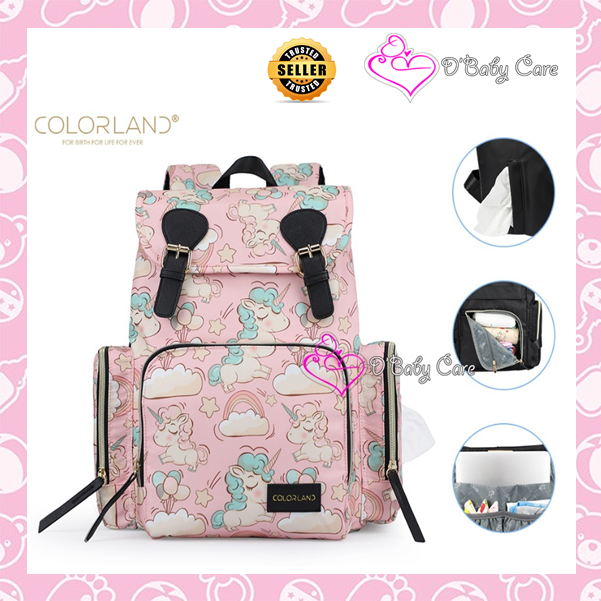 Colorland Fashion Mummy Diaper Bag Water Resistant Backpack