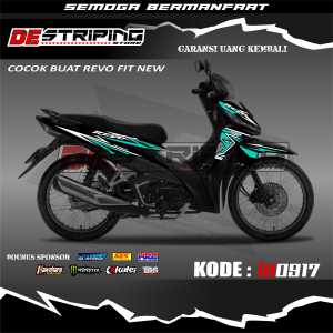 LA0917 Stiker Striping Motor HONDA REVO FIT FI Variasi List Simpel Semifull Design Terbaru