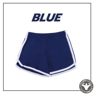 ใส่สบาย ผ้านิ่ม หลวม เวลาว่าง โยคะ  กางเกงขาสั้นแถบสี  ใส่ออกกำลังกายได้