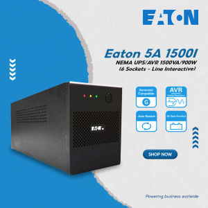 Eaton 1500VA-900W Uninterruptible Power Supply 5A1500I-NEMA Advantage 6 Outlet AVR/Surge