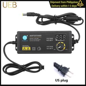 【UEB】3-36V 60W Power Adapter Adjustable Voltage with Display Screen US Plug
