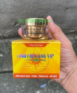 Kem Mụn Thâm Trắng Da Mờ Sẹo Thế Hệ Mới Linh Chi Vàng Vip 15g