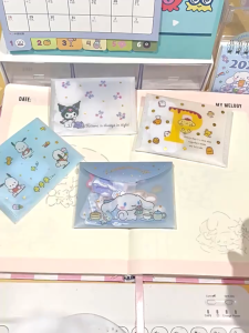 Pek Sticker Kartun Comel Sanrio Untuk Buku Diari DIY Dekorasi Kertas Dengan Beg PVC Simpanan Sanrio Paper Sticker Pack DIY Diary Decorative PVC Storage Bag Stationery三丽鸥美乐蒂玉桂狗可爱卡通动物纸质贴纸包diy手账日记装饰素材贴纸PVC收纳袋文具贴 A248