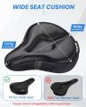 Bike Seat Cushion, Comfort Bike Seat Cover for Men Women, Exercise Bicycle Seat Cushion Padded Cover Compatible with Peloton, Mountain Stationary Bikes, Ou. 