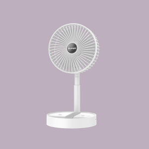 Portable Table Fan USB Rechargeable Cooling Air Desk Fans 4 Speed Strong Wind Small Fan Low Noise Long Working Hours Desk Rechargeable Fan