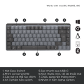 Bàn phím cơ không dây Logitech MX Mechanical Mini  – Tactile, chiếu sáng nền, sạc USB-C, mac OS | Win. 