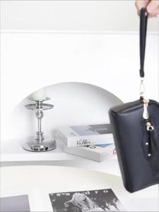 Womens Genuine Cowhide Mini Crossbody Bag Dual Zip Compartments Adjustable Strap