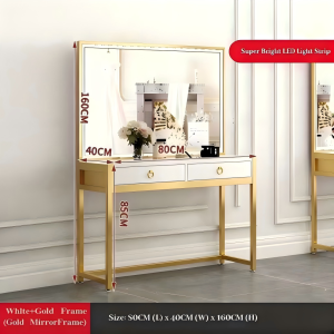Light luxury dressing table multifunctional makeup table photo studio makeup table LED dressing table