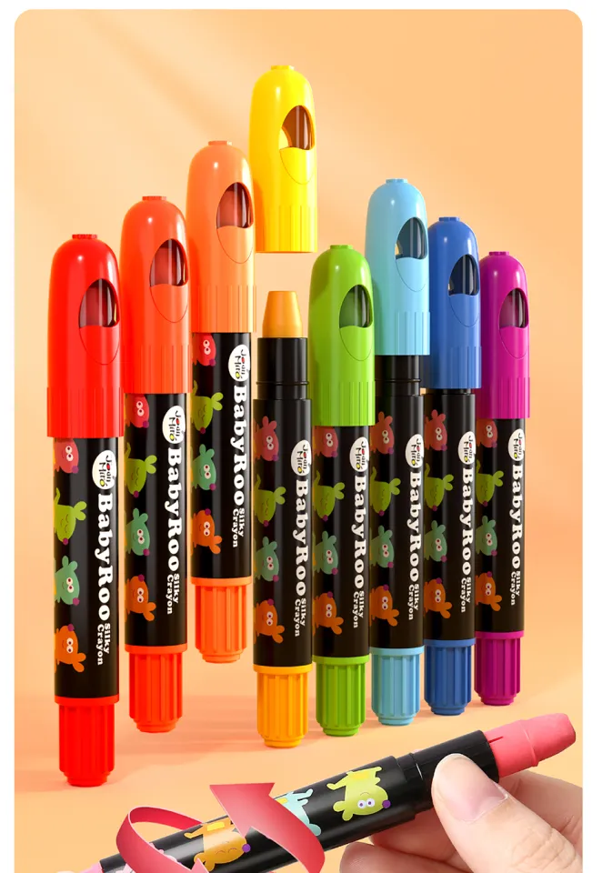 Jar Melo Washable Silky Crayons Multi Colors Non-Toxic Gel Crayons