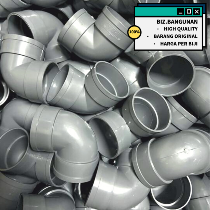 KNEE PVC JAYA DV 11/2" INCH FITTING PIPA ELBOW L KNIE KENI 1.5