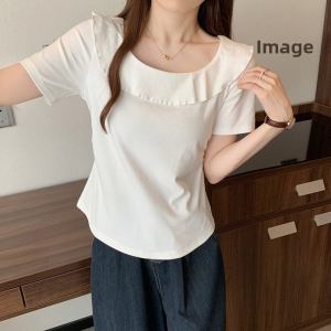AIYITI    Oversized Women Ruffle Sleeve T-Shirt