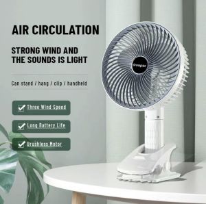 Clip Portable Multi-function Electric Rechargeable Desk Fan Type-c 3 Speed Wind Adjustment Dormitory Outdoor Handheld