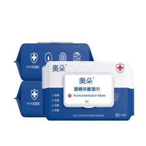Alcohol Wet Wipes/99.9% Kill Virus/Alcohol Wipes/Moisturizer Sanitize Tissue (80/10 Pcs)