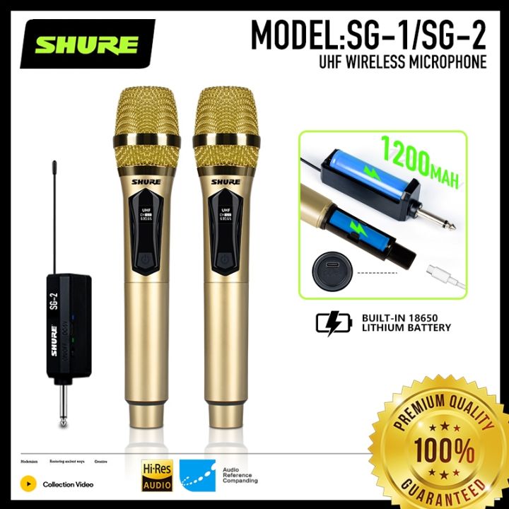 SHURE SRS 1 SRS 2 wireless microphone Charge original for videoke