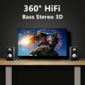 Smart Hi-Fi Bass Wooden Speaker Multimedia 3D Stereo Music Simple Retro Speaker Subwoofer Soundbar with USB Volume Control 3.5mm Audio Plug for Computer TV Laptop Tablet Smartphone Music Player Penceramah Muzik 音箱 音响. 