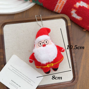 Christmas Series Keychain Cute Plush Cartoon Pendant Santa Claus Snowman Doll Pendant Bag Hanging Decor