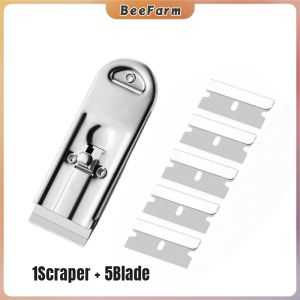 BeeFarm Home Cleaning Scraper Multi-Purpose Cleaning Tool with Replaceable Blade Kitchen Glass Wiper