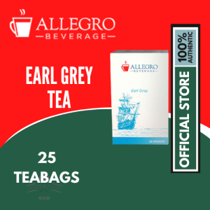 Allegro Pure Ceylon Earl Grey Tea 25s – Premium Bergamot Black Tea Bags for Cafe & Home