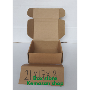 KARDUS BOX POLOS UK.21 x 17 x 8 cm KARDUS PACKING POLOS 1 Pcs