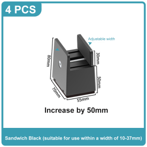 【SG】4PCS Adjustable Chair Feet Riser Screw Clamp Height Heavy Duty Sofa Tables Bed Furniture Risers Square Round Chair Legs