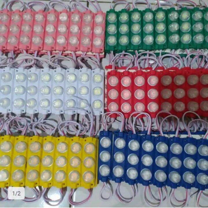 Bisa Cod Led Modul 3 Mata Besar Smd 3030 12 Volt 3watt Waterproof