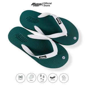 MIZEO STREET Sandal Jepit Pria Wanita Rubber Kombinasi Biru - Hitam M025
