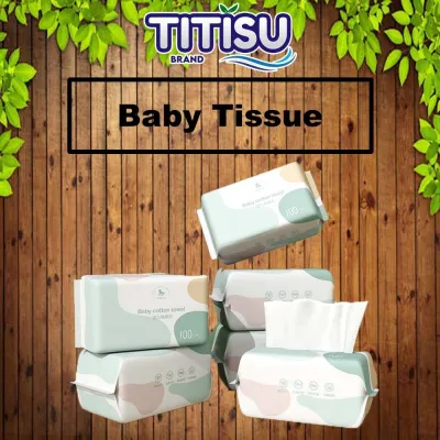 🧻[100 Pcs] Baby Tissue Vitamin 100 Sheets Baby Cotton Soft Towel Disposable Face Towel Dual-Use Thickening🧻[100 Helai] Tuala Lembut Kapas Bayi 100 Helai Tuala Muka Pakai Buang Bayi Penebalan🧻[100张]婴儿棉柔巾一次性洗脸巾宝宝干湿两用加厚
