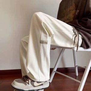 #063#L-5XL#กางเกงขายาวผู้ชายกางเกงลำลองสไตล์เกาหลีงานปักเท่ๆผ้ายืดหยุ่นใส่สบายสายเชือกเอวสวยๆเนื้อผ้าคุณภาพดีใส่สบายใส่ได้ทุกโอกาส