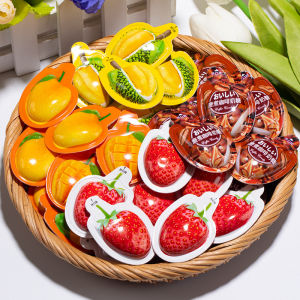 [ Mềm thơm ngon ] 100g Kẹo dẻo trái cây 3d - Kẹo sầu riêng Durian - dâu tây - Dừa - Soài/ kẹo sữa trái cây thơm ngon ăn vặt đã nghiền