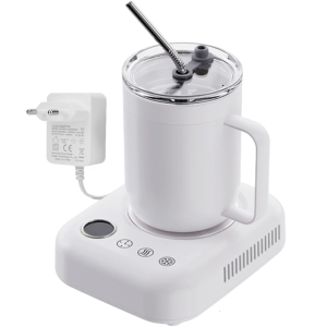 Travel Friendly Cup With Temperature Control For Hot Coffee and Cold Beverages Heating Coaster Coffee Cooling Mug