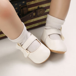 0-18 months newborn baby girl bow slip princess shoes Prewalker 1 year old baby white baptism shoes