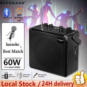 🔥Free microphone🔥 Subwoofer Portable Bluetooth Speaker Big Power Wireless Stereo Subwoofer Heavy Bass Speakers Sound Box Support FM Radio TF AUX USB 蓝牙音响喇叭
