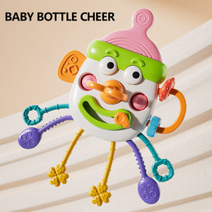 Woop Baby bottle Toys Fun Cartoon Early Education Bottle Larale Baby bite soft rubber Toys