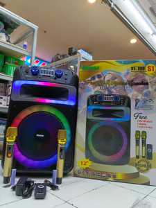 OBRALLL!!!Speaker Portable Wireless High Quality 12"INCH Dorras-888S1 Full Bass Bonus 2 Mic Wireless / 1 Remot / Speaker Besar Murah