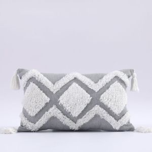 Morocco Tufted Throw Pillow Case Nordic Style Soft Cotton Cushion Cover For Living Room Bedroom Sofa Chair Car Home Decoration 30x50/ 45x45cm